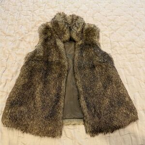 MICHAEL Michael Kors Faux Fur Vest in Brown